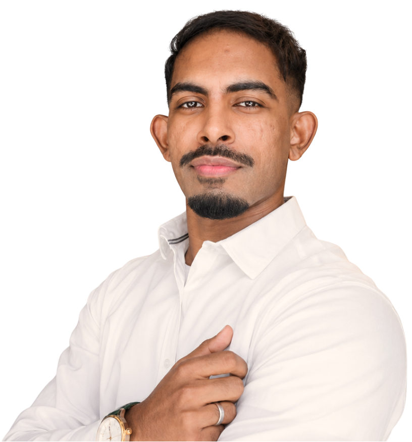 Paul Joseph wearing a white shirt
